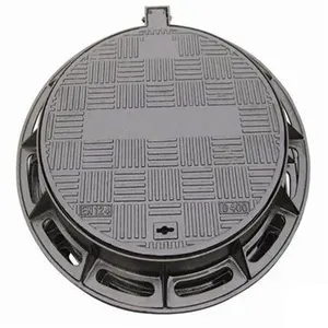 Heavy Duty Cast Iron Round Manhole Cover With Flame EN124 D400 Ductile Iron Sewer Covers For Driveway
