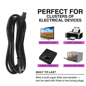 <span class=keywords><strong>Cloverleaf</strong></span> C5 để chúng tôi Mỹ 3 pin AC cắm chúng tôi dây cáp điện cho máy in máy tính xách tay - Product Image 3