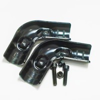 Conexiones de tubería delgada recubiertas de 28 mm, serie HJ, codo metálico de 110 grados con electroforesis para banco de trabajo industrial, carro y estantería