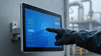 KTB Panel PC Industrial Todo en Uno de 12, 15, 17 y 19 Pulgadas, Computadora Industrial de Montaje en Pared para Fábrica y Automatización con 2*RS232 2LAN