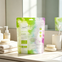 Sachet d'emballage pour capsules de lessive, personnalisé en usine, imprimé multicolore, refermable avec fermeture éclair, pochette autoportante