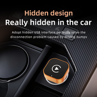 Boîtier convertisseur 2 en 1 TrolinkTek B414, dongle sans fil CarPlay Android Auto, adaptateur USB portable orange pour voiture