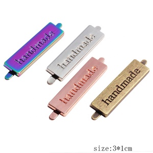 Bán buôn nhỏ <span class=keywords><strong>handmade</strong></span> Logo Giày thẻ màu cầu vồng PURSE phần cứng kim loại hợp kim tên nhãn tấm cho vali - Product Image 2