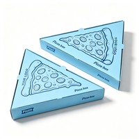 Boîte à pizza personnalisée en promotion, emballage de pizza de haute qualité, boîte en papier, encre à base de soja, emballage à emporter, boîte à pizza triangulaire
