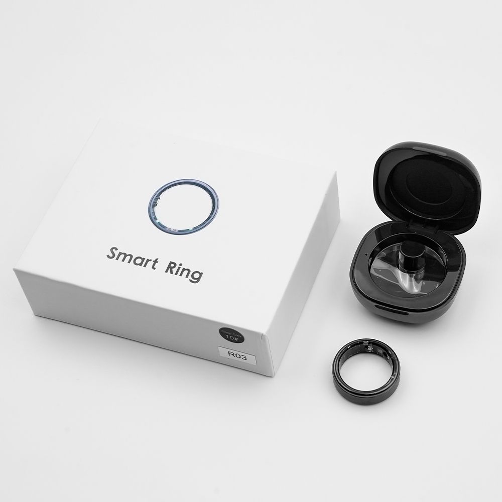 OEM LOGO Smart Ring Health Fitness Tracker with Charging Case 5ATM Waterproof Sleep Monitor R03 Smart Rings