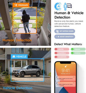 Caméra IP PoE tourelle 4MP conforme à la norme NDAA, vision nocturne couleur intelligente, grand angle 2,8 mm, micro intégré. Détection humaine/véhicule/visage OEM - Product Image 3
