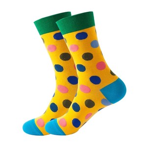 C042602TM <span class=keywords><strong>Calcetines</strong></span> de algodón con estampado de lunares, exquisitos y novedosos, <span class=keywords><strong>calcetines</strong></span> cómodos y suaves para hombre con cuello redondo. - Product Image 3
