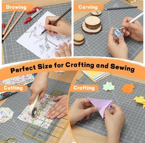 Tự làm việc nghệ thuật cắt sở thích Stencil scrapbooking A4 Kit Tự Chữa Bệnh may Mat & exacto dao chính xác khắc làm bằng nhựa - Product Image 6