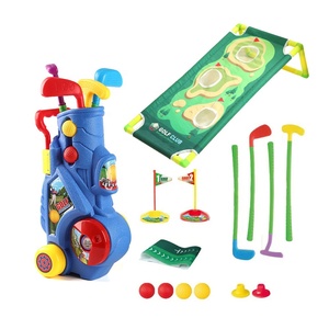 Ensemble de clubs de golf pour enfants jeu de balle de golf pour tout-petits sport de plein air jouets d'entraînement de golf sac à dos <span class=keywords><strong>chariot</strong></span> ensemble avec tapis de putting - Product Image 1