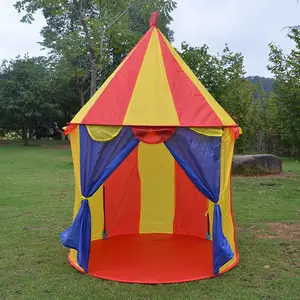 Kids Circus Play Tent For Girls Or Boys - Foldable Pop Up Playhouse For Children With Carrying Case - House Toy For Indoor