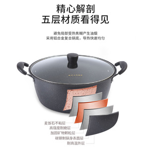 Maifan Stone Soup <b>Pot</b> 5L Non-Stick <b>For</b> Gas And <b>Induction</b> Cookers - Product Image 1
