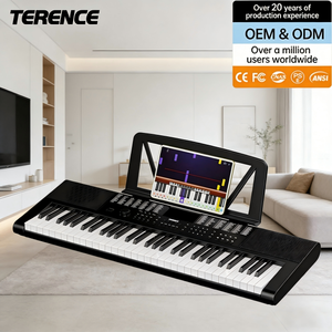 เทอร์นซ์ SP611 <span class=keywords><strong>คีย์บอร์ด</strong></span>อิเล็กทรอนิกส์แบบพกพาคุณภาพสูง 61 คีย์ พร้อมฟังก์ชั่นหลากหลาย และเปียโนไฟฟ้าเพื่อการศึกษา - Product Image 1