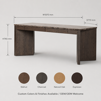 Bureau en marbre avec 2 tiroirs et pieds en dalle, bureau d'écriture en pierre pour bureau à domicile, bureau moderne avec structure en chêne pour maison et hôtel