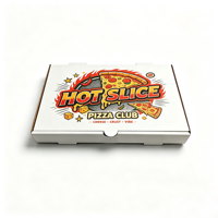 SP3946 Scatole per Pizza da Asporto Rettangolari in Cartone Ondulato Ecologico Riciclabile con Logo Personalizzato, Resistenti all'Olio