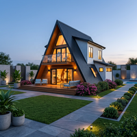 Casa Prefabricada de Lujo, Construcción Europea de Acero Ligero, Villa Modular de Alta Calidad, Impermeable, de Construcción Rápida, Moderna