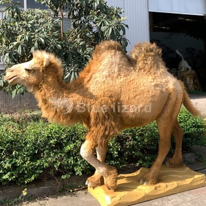 Lebensgroße Realistische Animatronische Bactrische Kamel-Statue Innendekoration Tiermodell Simuliertes Fell Kamel-Skulptur - Product Image 4