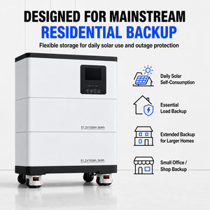 ระบบจัดเก็บพลังงานแสงอาทิตย์แบบ All-in-One ขนาด 6kW 10kWh ถึง 30kWh สำหรับผู้จัดจำหน่าย รุ่น WSC-YJ51100DD แบบต่อพ่วงได้  ประกอบด้วยโมดูลแบตเตอรี่ขนาด 5.12kWh ต่อโมดูล จำนวน C โมดูล - Product Image 3