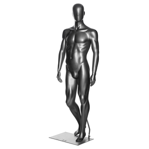 Fiberglas manken adam yetişkin boyutu gümüş renk mankenler bebek MARK02 - Product Image 1