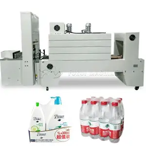 Automatic door sealing and shrink packing machine plastic glass bottle bs4525