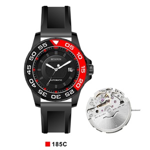 Montre de sport automatique pour homme de haute qualité avec boîtier en biocéramique OEM, lunette en acier inoxydable, mouvement 8215, étanche, analogique, verre, caoutchouc - Product Image 1