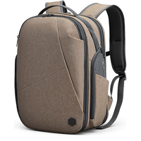 Sac à dos de voyage pour ordinateur portable en Oxford imperméable extensible 30L-38L Grande capacité Léger 17 pouces Sac à dos décontracté unisexe