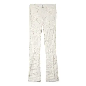 zhuoyang garment 100% Export Quality Slim Fit Jeans Men Denim Baggy Men White Wash Cotton Solid Ripped Straight Leg Jeans Boy Exporter Bangladesh