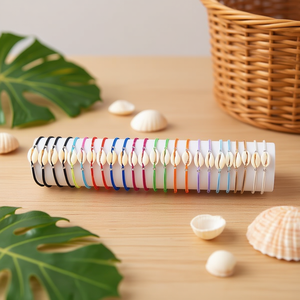 Braccialetti Elastici Colorati con Perline PULSERA TUBO 24pz Braccialetti alla Moda - Product Image 3