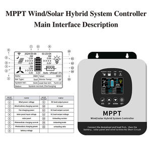 SUYEEGO 12v 24v 48v 자동 <span class=keywords><strong>40a</strong></span> 70a 트루 <span class=keywords><strong>MPPT</strong></span> 하이브리드 풍력 태양열 충전 컨트롤러 <span class=keywords><strong>MPPT</strong></span> (와이파이 포함) - Product Image 3