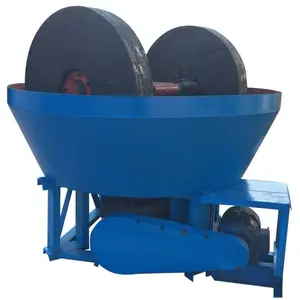 wet three-wheel gold mill with high recovery rate for gold and silver ore