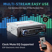 Reproductor de DVD/VCD/CD/MP3/MP4 para Autobús, Reproductor de DVD de Una Din, Audio Estéreo para Camión/Autocar, Pantalla LCD a Color, Compatible con USB/SD