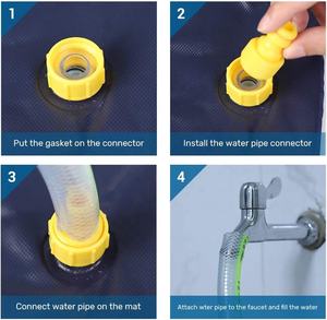 Sıcak satış şişme yağmurlama <span class=keywords><strong>Pet</strong></span> Mat su oyun matı açık şişme sıçrama yağmurlama köpekler çocuklar için - Product Image 3