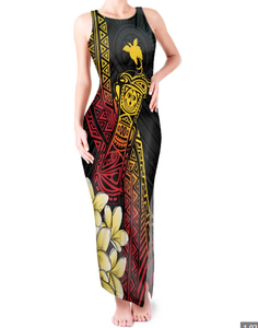 Hot Selling Papua Nieuwe Guinea Tank Maxi Jurk Onafhankelijkheid Jubileum Print Logo Luxe Galajurken Met Split Ademend - Product Image 1