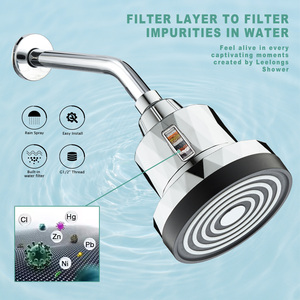 Soffione <span class=keywords><strong>Doccia</strong></span> Filtrante Diamantato a 5 Pollici Leelongs, Esclusivo, Personalizzabile OEM ODM, Multistadio per la Cura della Pelle - Product Image 4