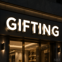Letrero Publicitario LED Creativo para Interiores/Exteriores con Logotipo Personalizado, Letras Luminosas de Acrílico y Acero Inoxidable Esmerilado para Bares