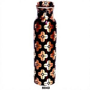 Botella de agua con estampado artístico de cobre antiguo con junta libre y a prueba de fugas para gimnasio/oficina/y niños - Product Image 1