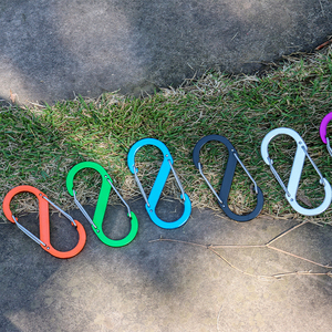 고품질 8 #   알루미늄 합금 S자형 카라비너 스프링 스냅 훅 키체인 클립 나사 잠금 아웃도어 투어 캠핑 하이킹용 - Product Image 5