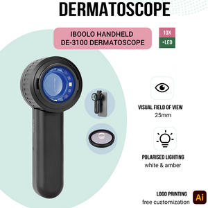 Chất lượng cao có thể sạc lại <span class=keywords><strong>LED</strong></span> chiếu sáng dermatoscope, de-3100 y tế dermoscope cho da liễu - Product Image 2