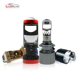 Super Lumineux Y6 Y7 P7 h4 Mini Projecteur Led Phare H4 LED Bi-led mini Projecteur Lentilles Phare De Voiture Ampoule Lumière