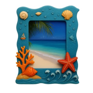Khung ảnh điêu khắc thủ công bằng nhựa resin, có thể tùy chỉnh, vẽ tay, làm quà lưu niệm du lịch, biển, quảng cáo - Product Image 6