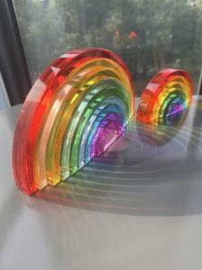 इंद्रधनुष लुक्साइट स्टैकिंग ने बच्चों के लिए 10 ऐक्रेलिक आर्क उच्च पारदर्शी धूप - Product Image 4