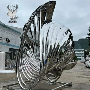 Großes Kunstwerk für den Außenbereich Metall abstrakte Edelstahl-Vogelskulptur Edelstahl Pfau-Skulptur - Product Image 6
