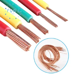 YUNI Cable Manufacturer Flexible Copper Copper Conductor Flexible Cable RVV Copper Flexible Cable