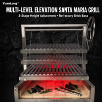Grill argentin manuel haut de gamme pour une cuisine en plein air de qualité supérieure avec des matériaux de qualité professionnelle
