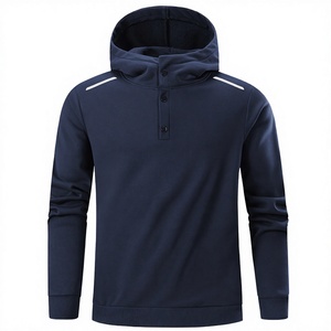 2026 Spring New High Quality <b>Men's</b> Slim Fit Yarn Dyed Custom Logo Casual Hoodie with Polyester/Cotton Fleece - Product Image 2