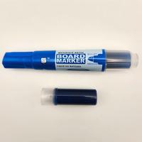 Marqueurs effaçables à sec écologiques et rechargeables, faible odeur, stylo pour tableau blanc effaçable, lot de 4 couleurs avec pointe moyenne pour l'éducation