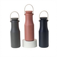 Bouteille d'eau isotherme portable transfrontalière en acier inoxydable 304 à double paroi, en forme de bowling, isolation thermique 6-12 heures