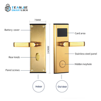Vente en gros Durale TTHotel Serrure numérique à carte électronique RFID Serrure de porte d'hôtel intelligente en acier inoxydable avec poignée