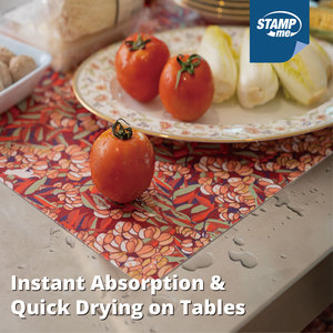 Tapis de bain ultra-fin antidérapant de haute qualité STAMP Me, absorbant instantanément, en polypropylène non tissé, avec support en polymère acrylique, contemporain - Product Image 4