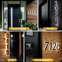 Panneaux publicitaires LED rétroéclairés en acier inoxydable avec taille et couleur personnalisables, étanches IPX6, éclairage et décoration