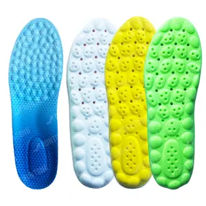 Palmilhas esportivas 4D para calçados PU sola sapato inserção absorção de choque macia conforto palmilhas esportivas de corrida